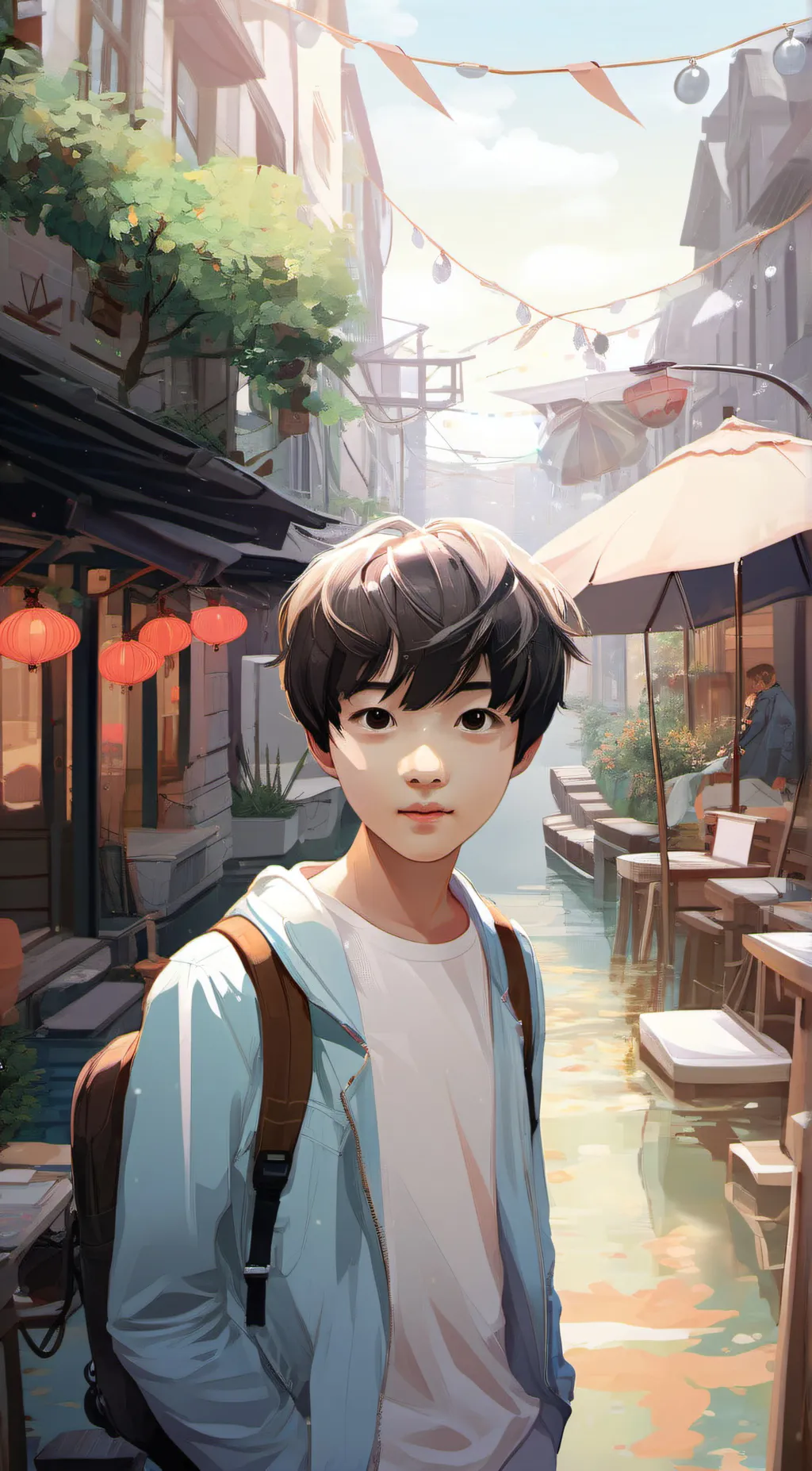 ai character: Minjun background