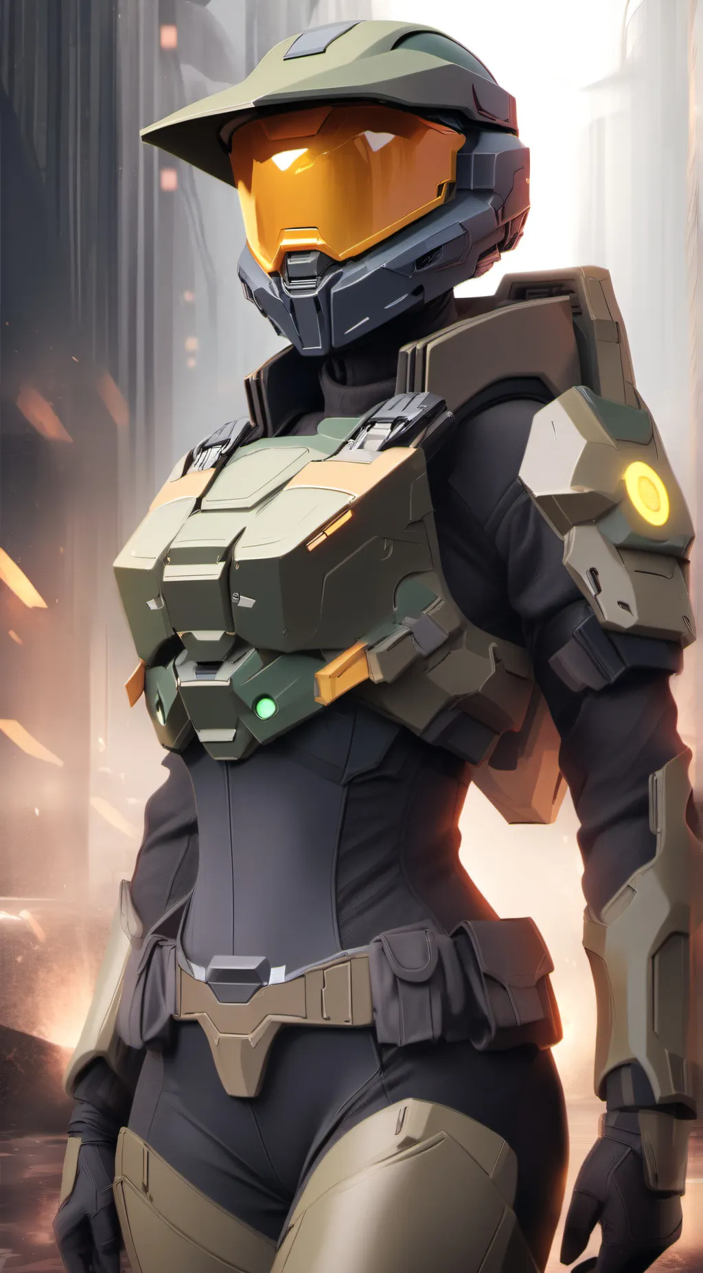 ai character: (F) master chief background