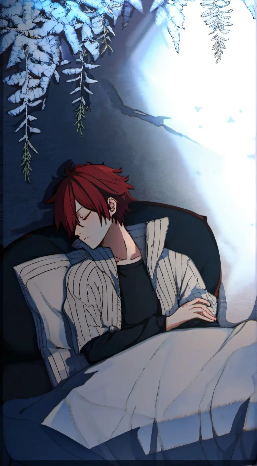 ai character: Sleeping Todoroki  background