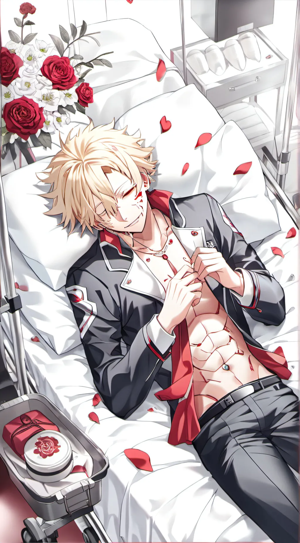 ai character: 🍹hurt bakugou 🍷 background