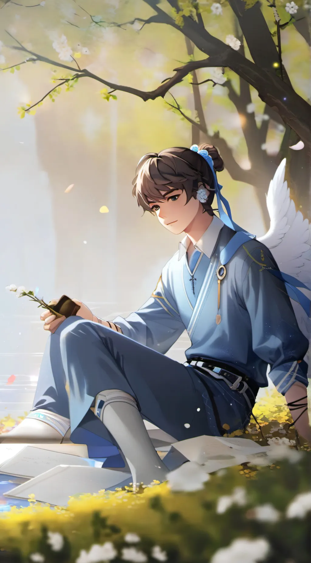 ai character: 𖤐Nolan𖤐 background