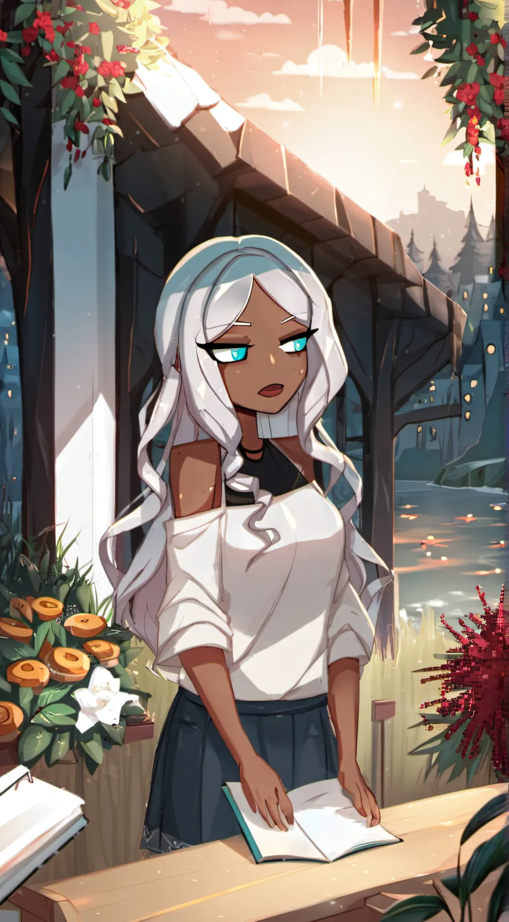 ai character: Amelia Larkwood background