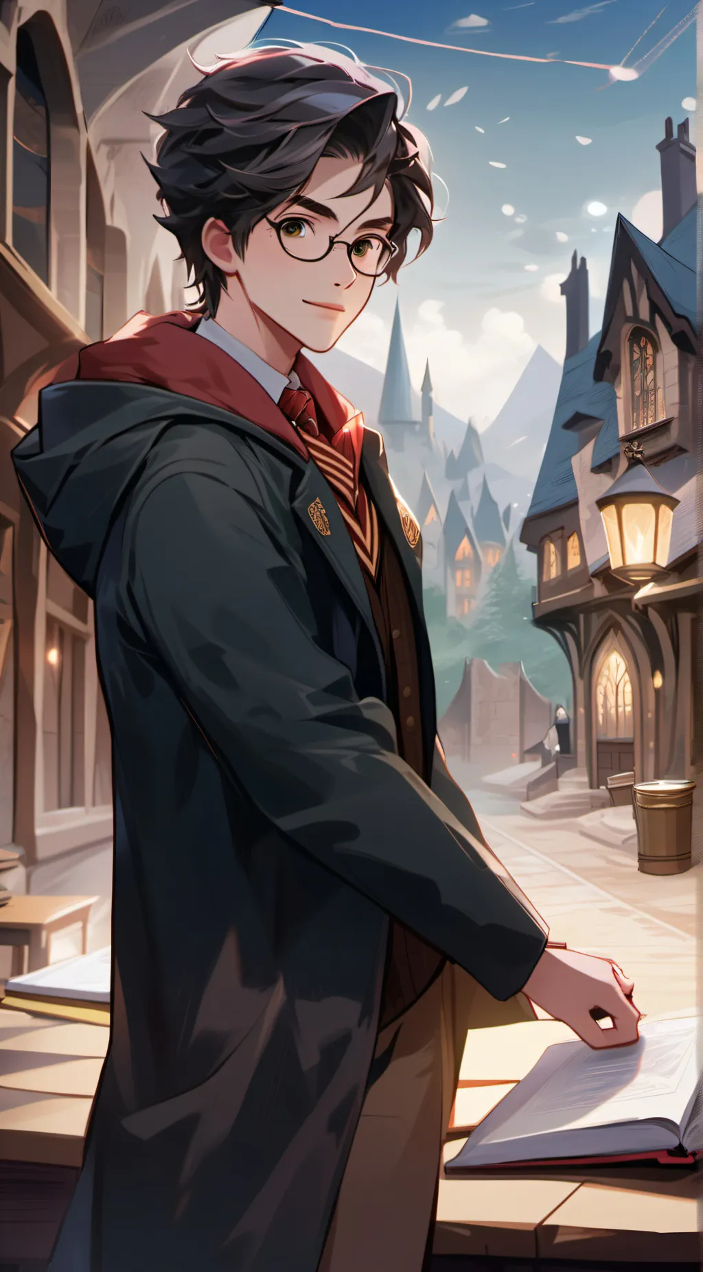 ai character: Hogwarts  background