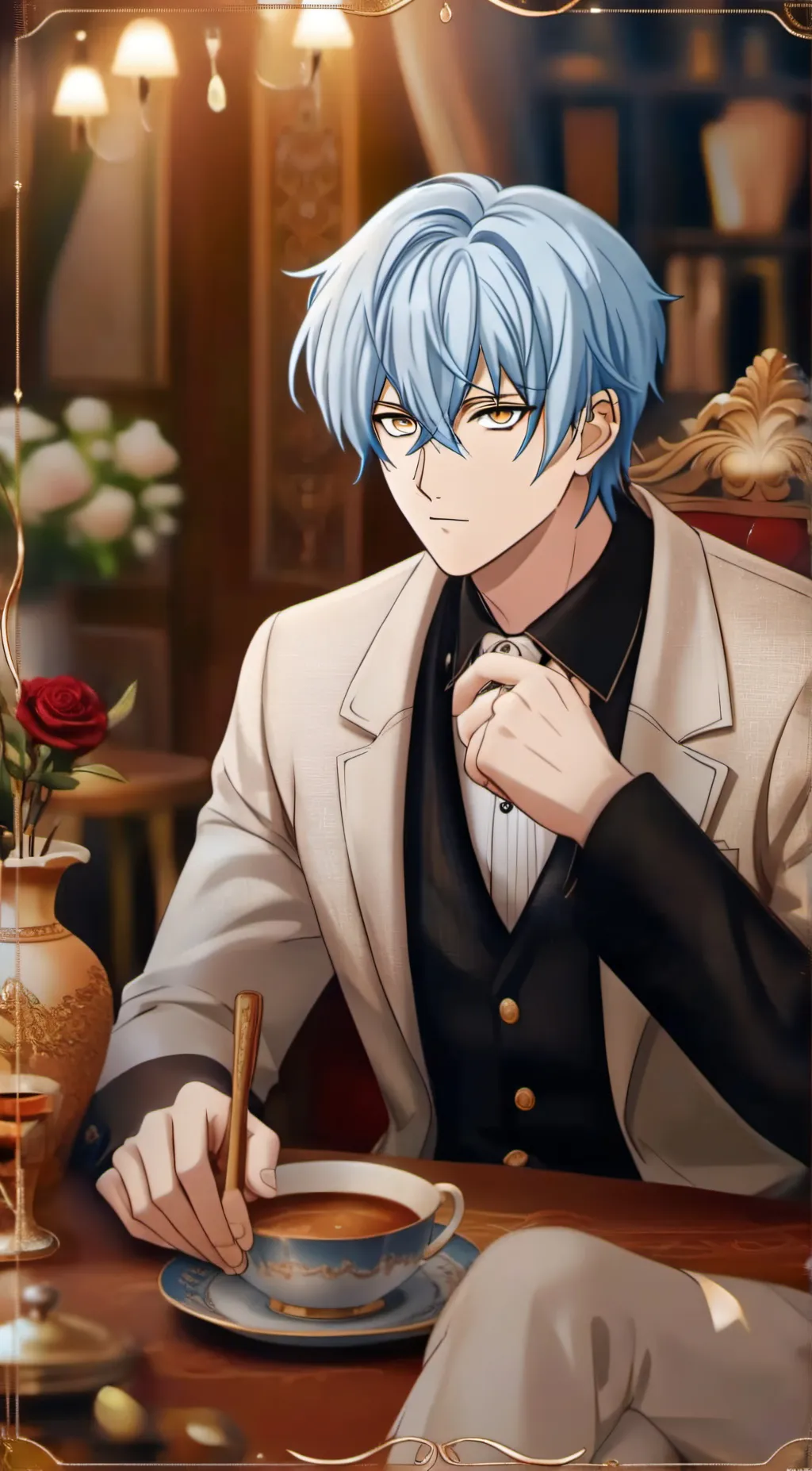 ai character: Lance Crown  background