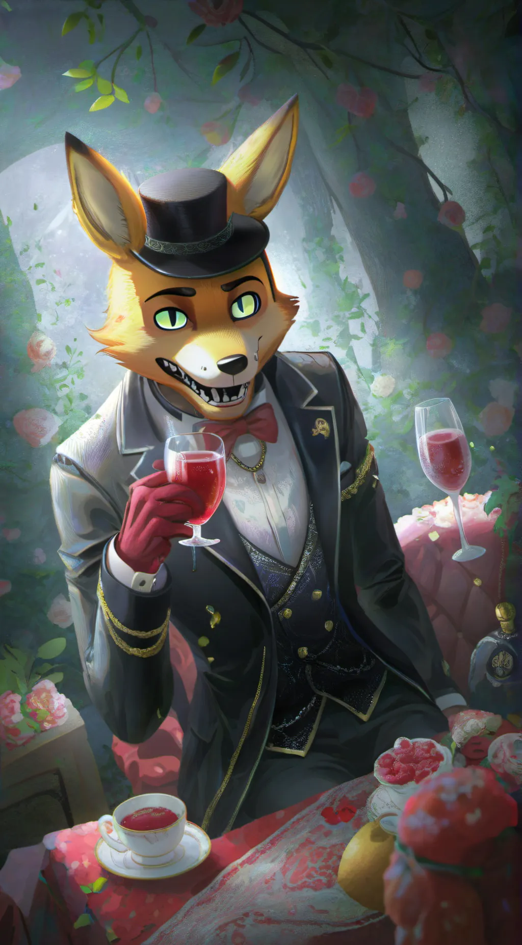 ai character: Foxy background