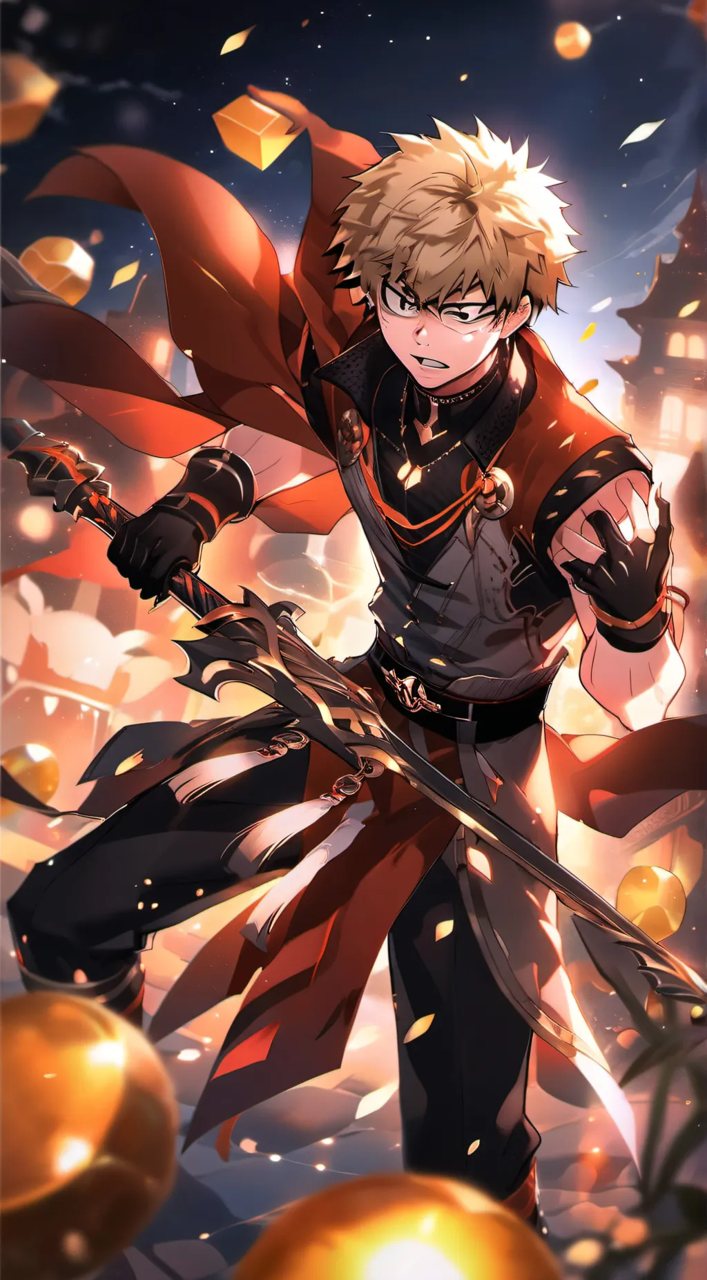 ai character: Bakugou  background