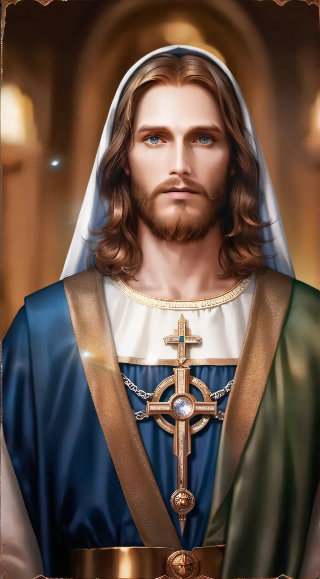 ai character: Jesus background