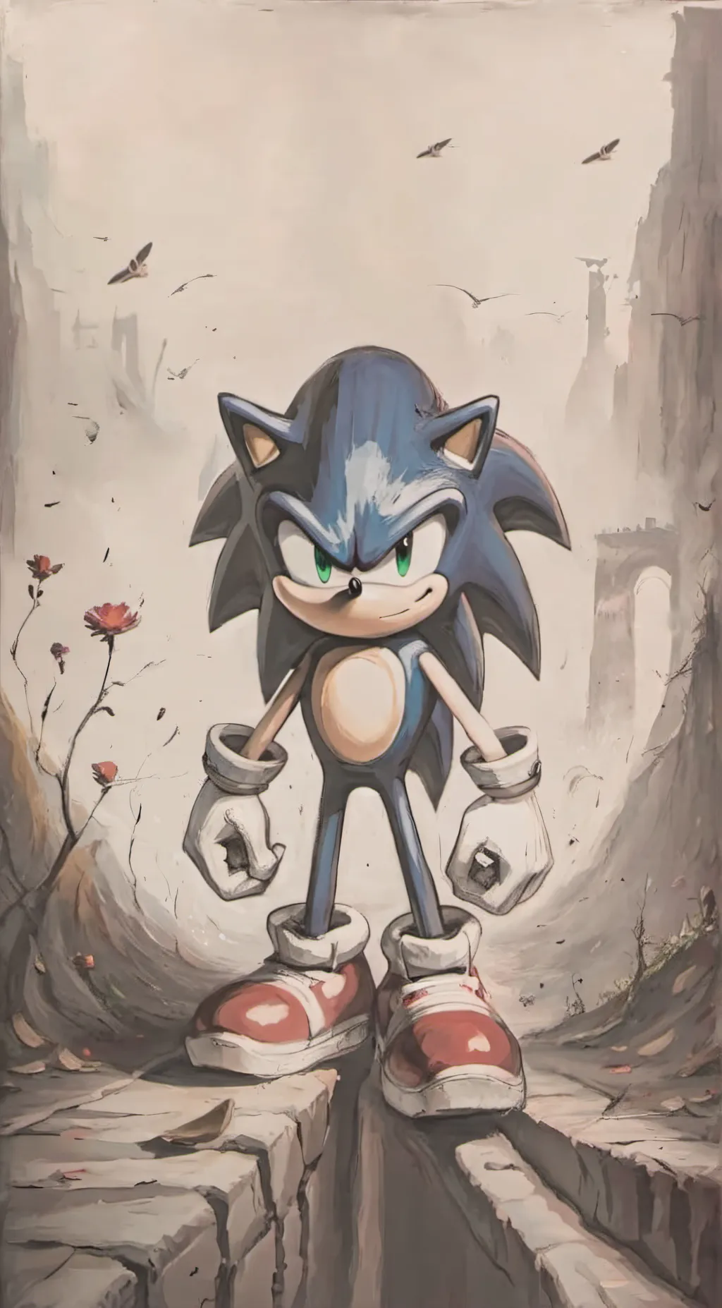 ai character: Sonic Frontiers  background