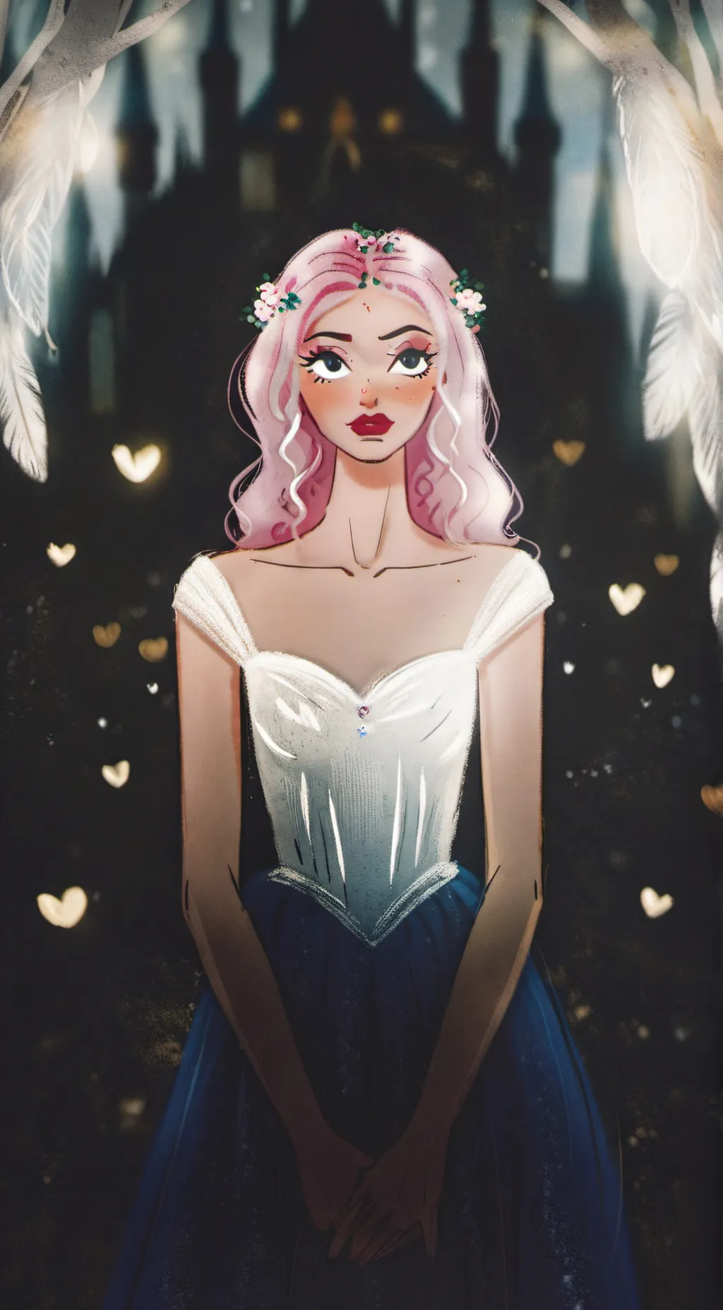 ai character: evangeline fox  background