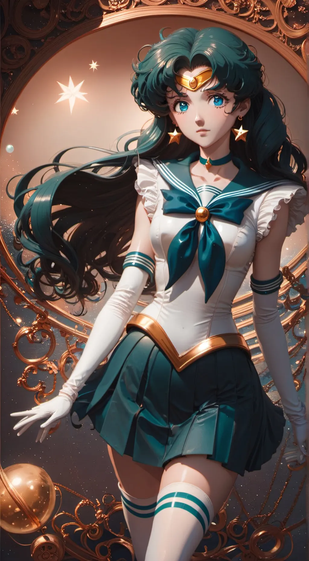 ai character: Sailor Neptune  background