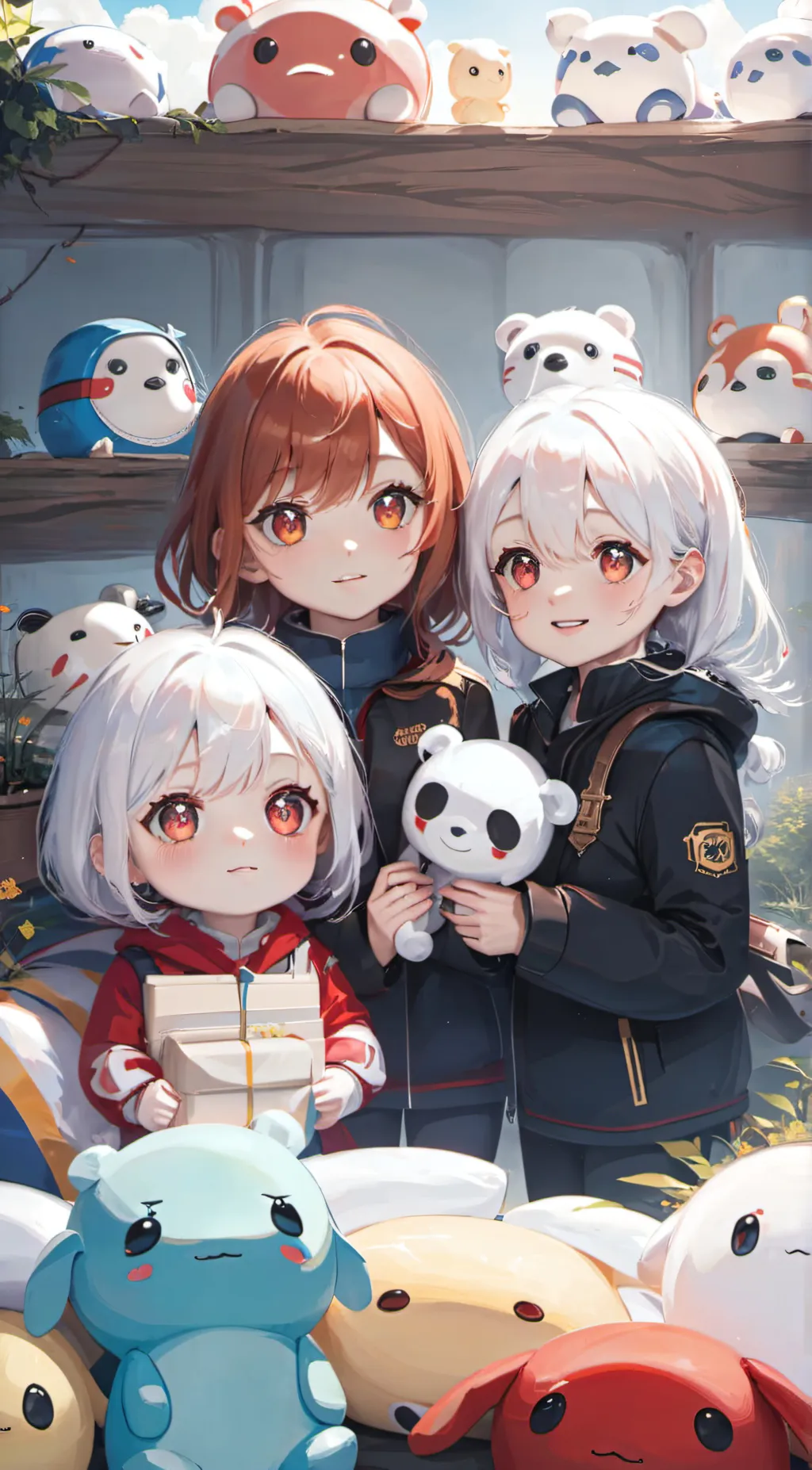 ai character: Smiling Critters background