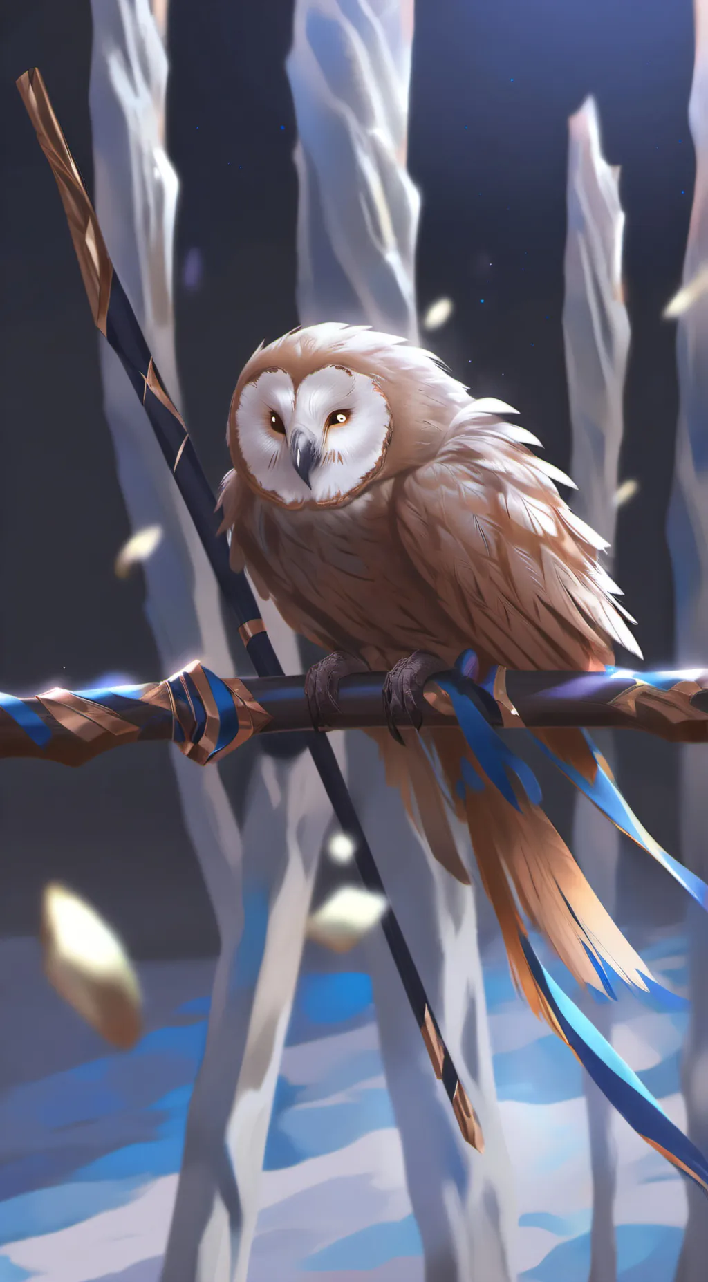 ai character: birdcages background