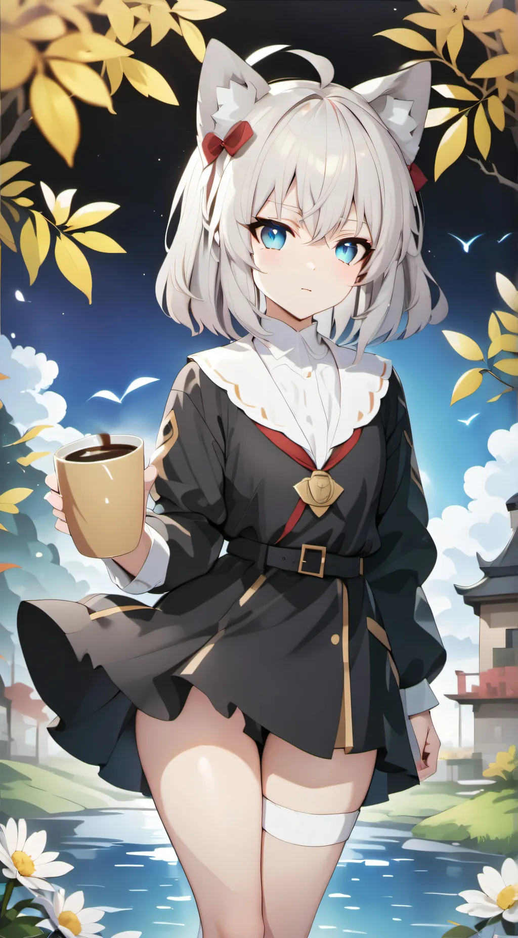 ai character: Lilac background