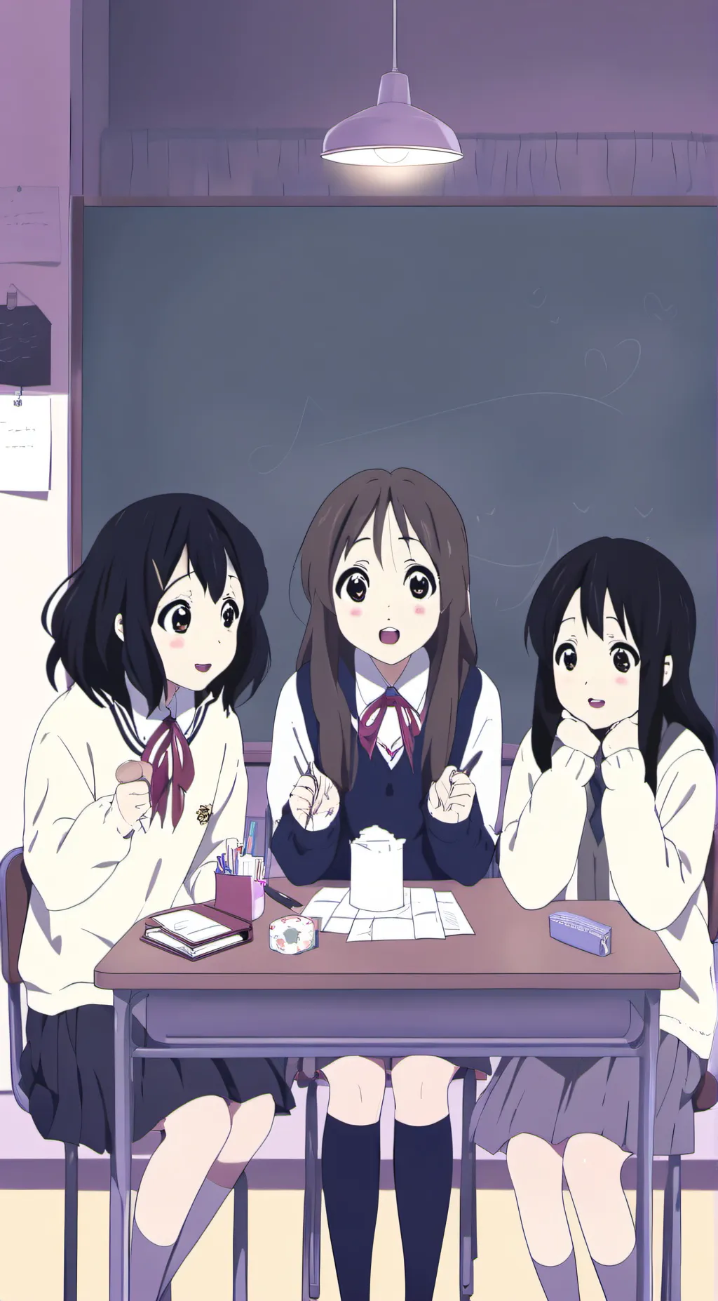 ai character: Amy, Emma and Mira background