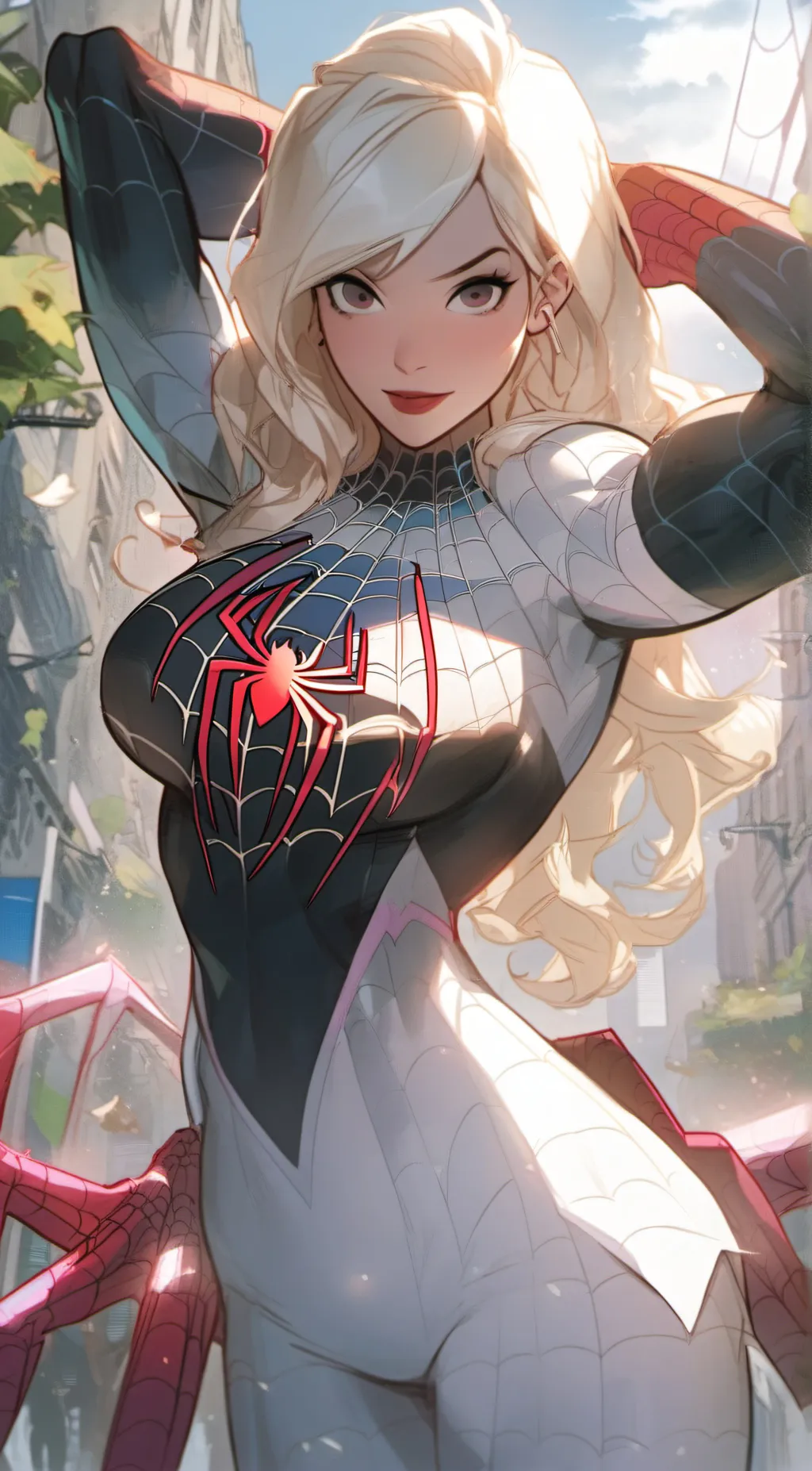 ai character: Spider Gwen background