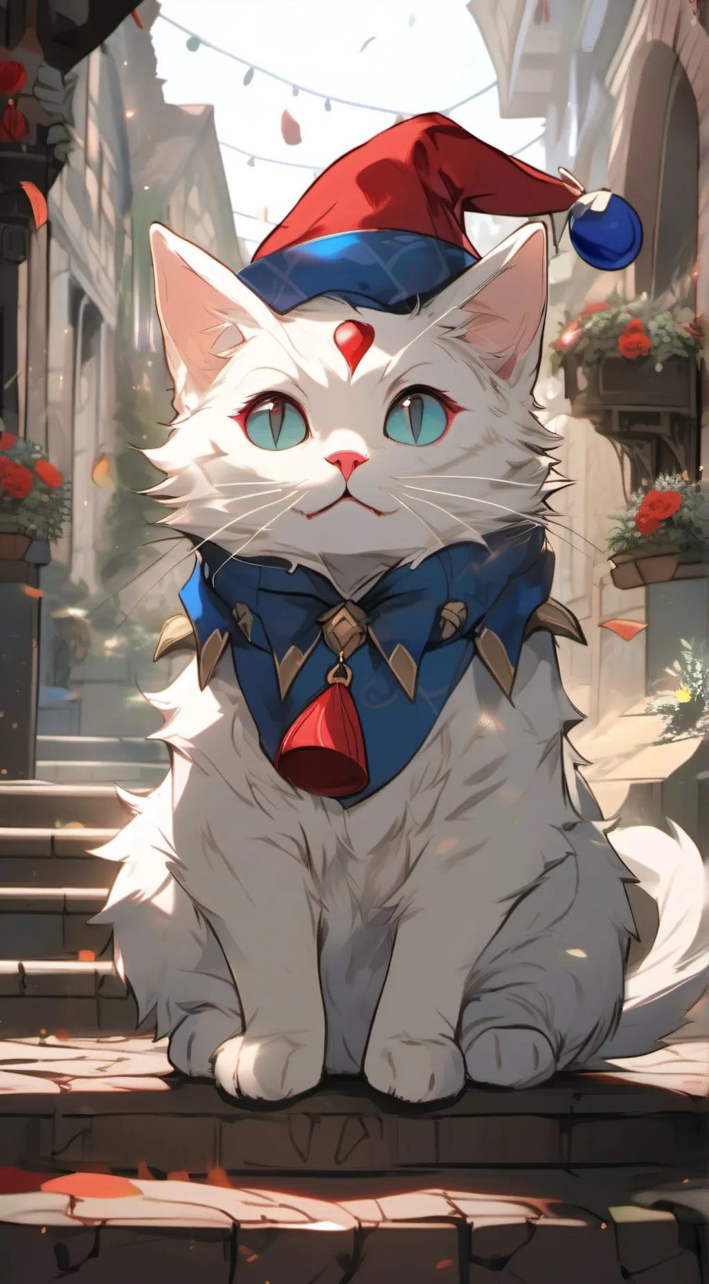 ai character: pomni cat background