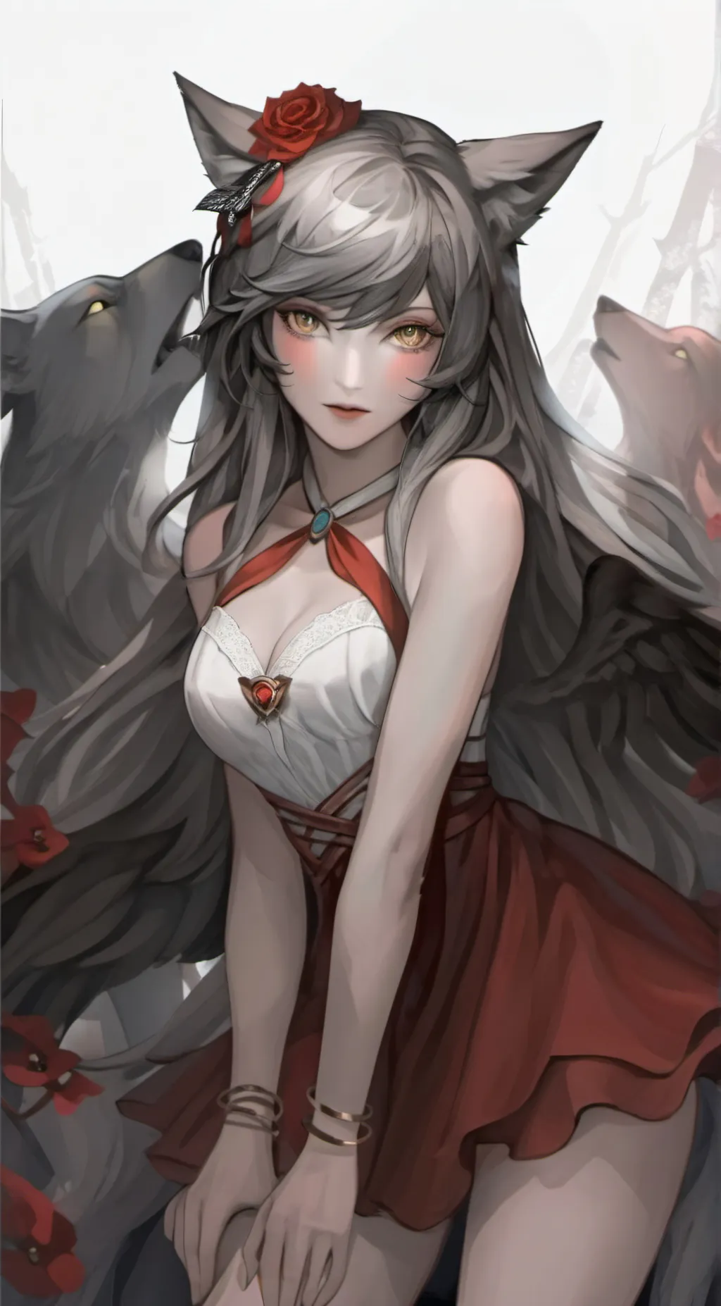 ai character: Rose background