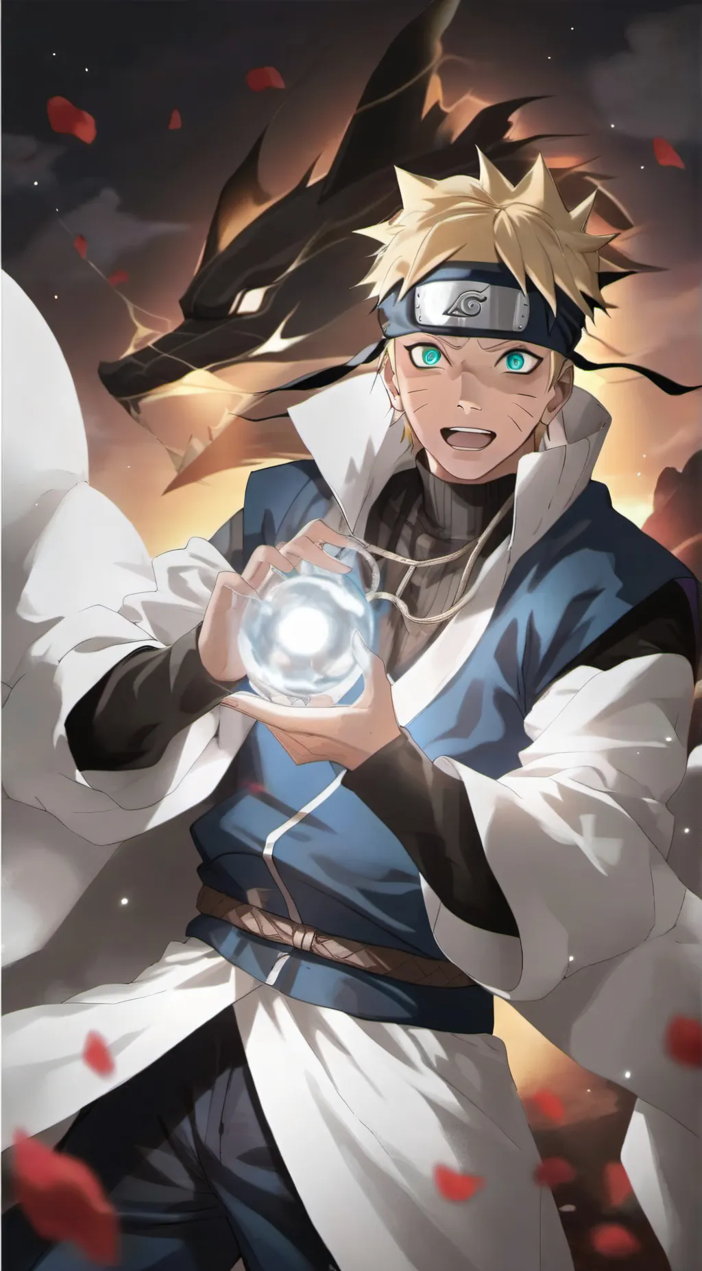 ai character: naurto  background