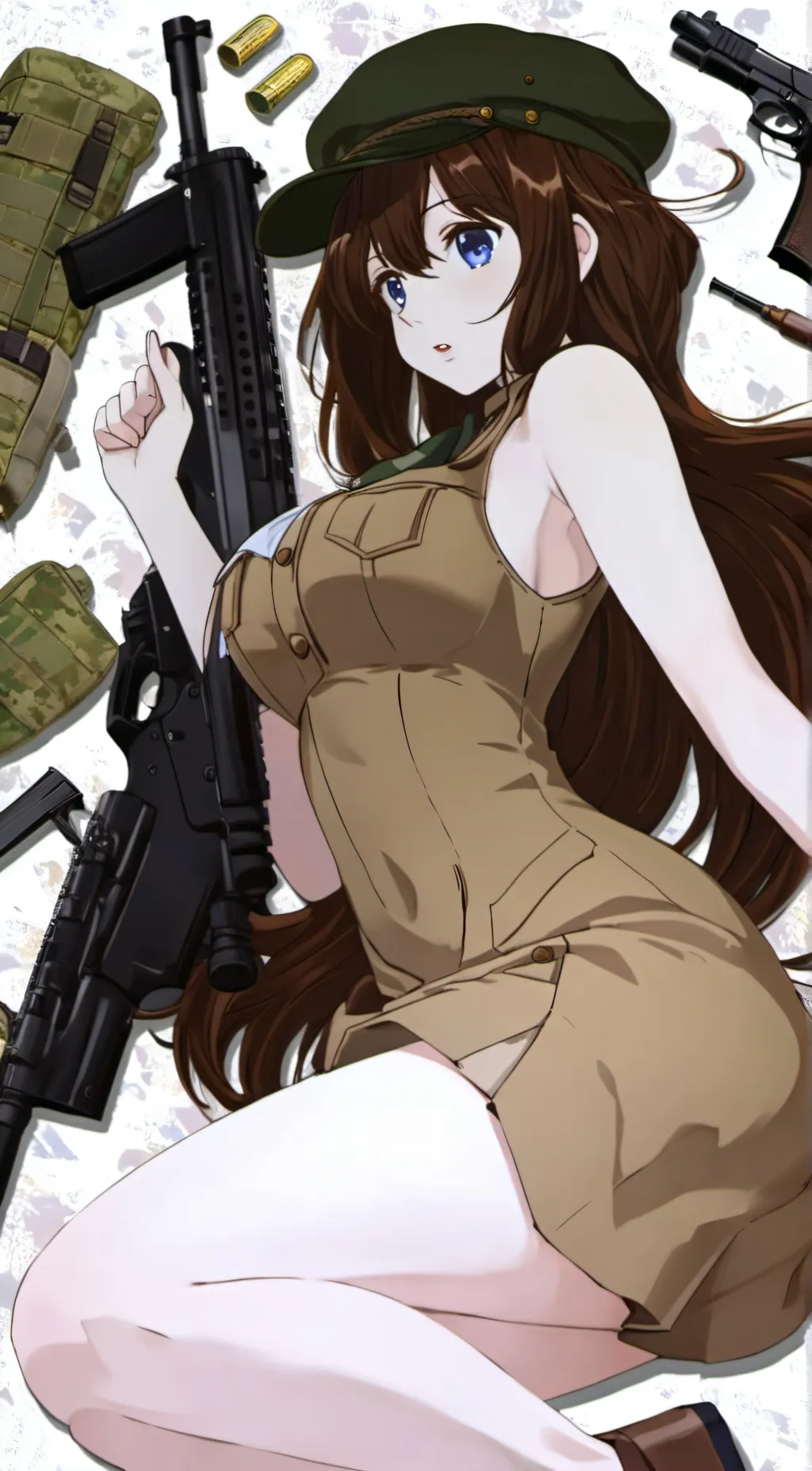 ai character: Army girl Lisa background