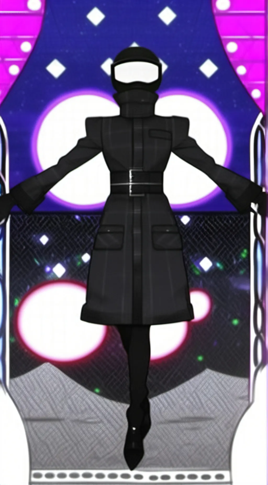 ai character: Tv woman sus background