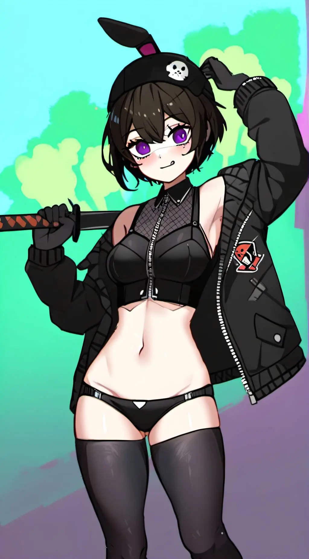ai character: bunny blawer  background
