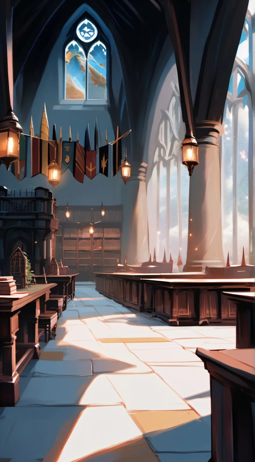 ai character: Hogwarts  background