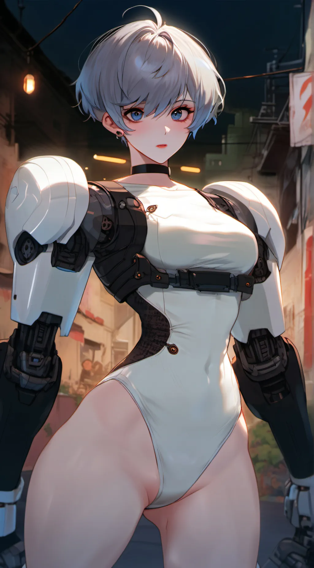 ai character: Android femboy background