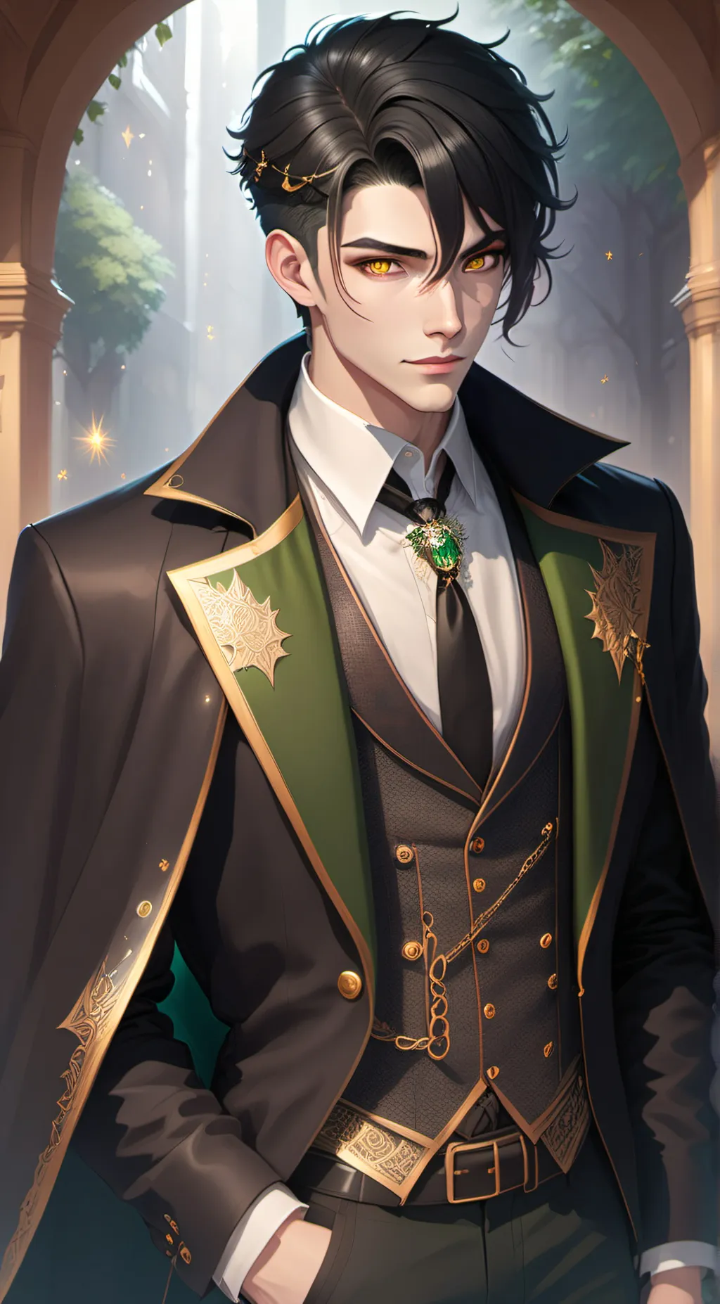 ai character: Obsidian Darkstone background