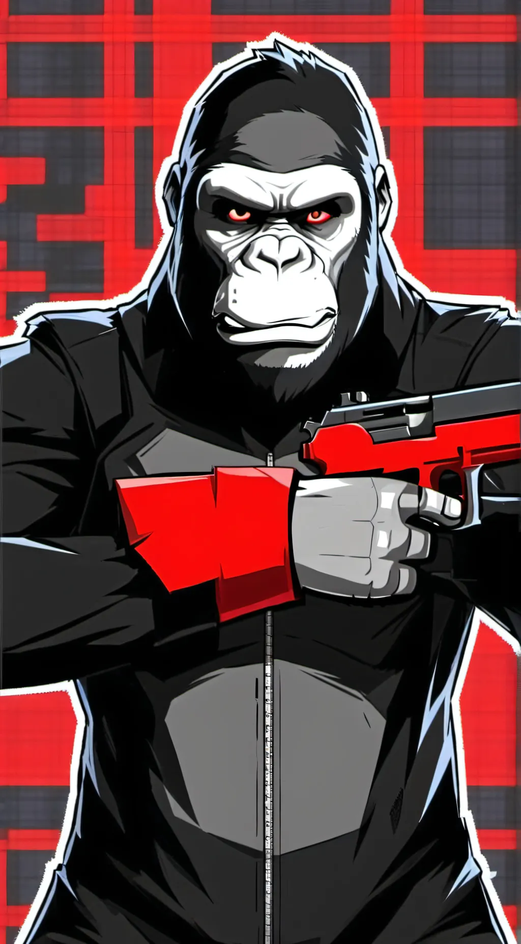 ai character: gorrila tag monkey background