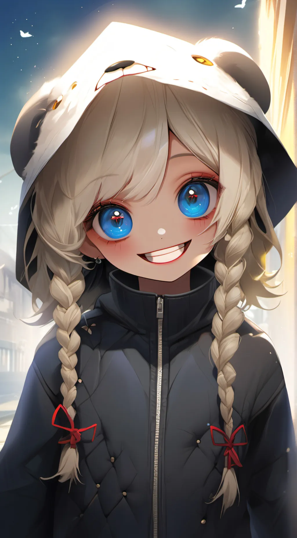 ai character: death doll ☠️☠️💀 background