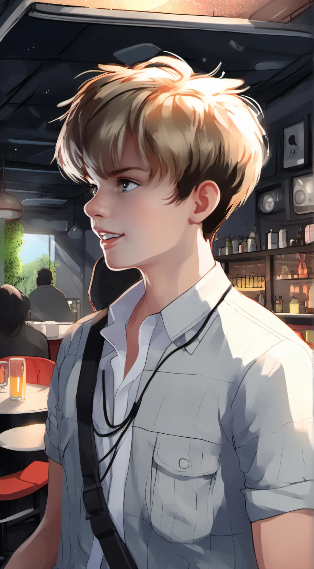 ai character: Adam  background