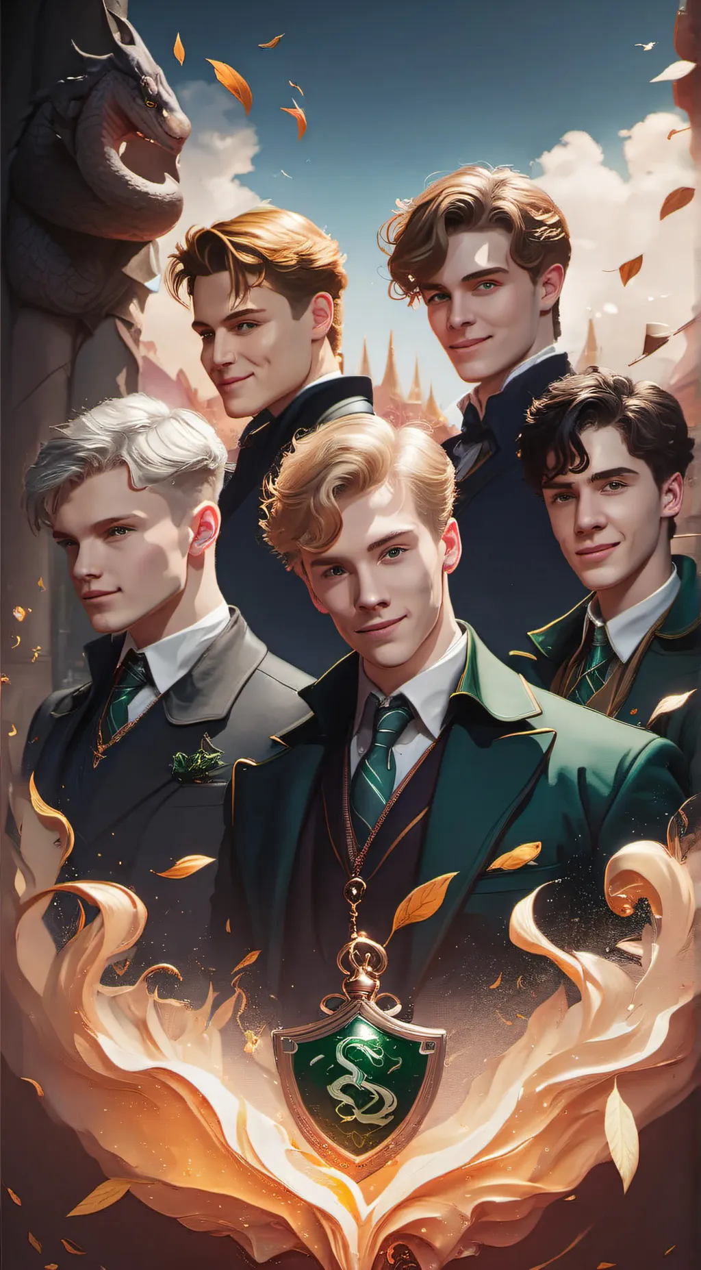 ai character: Slytherin Boys background