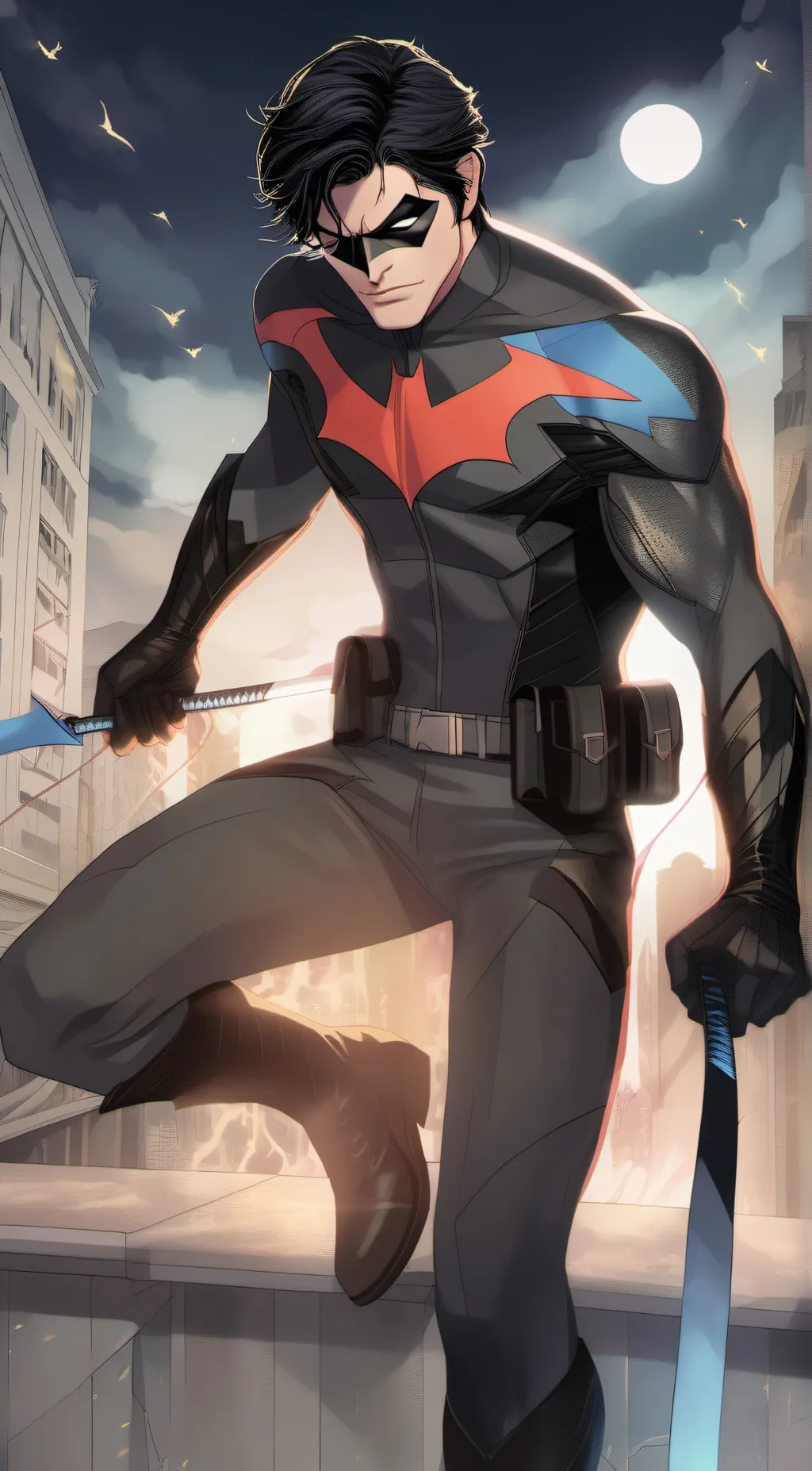 ai character: Nightwing background