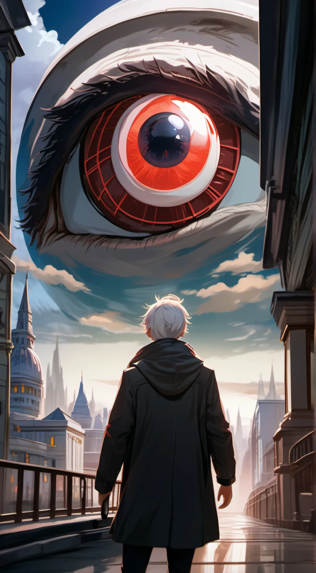 ai character: eyeball background