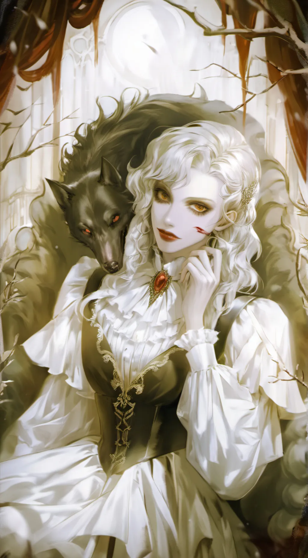ai character: rose background