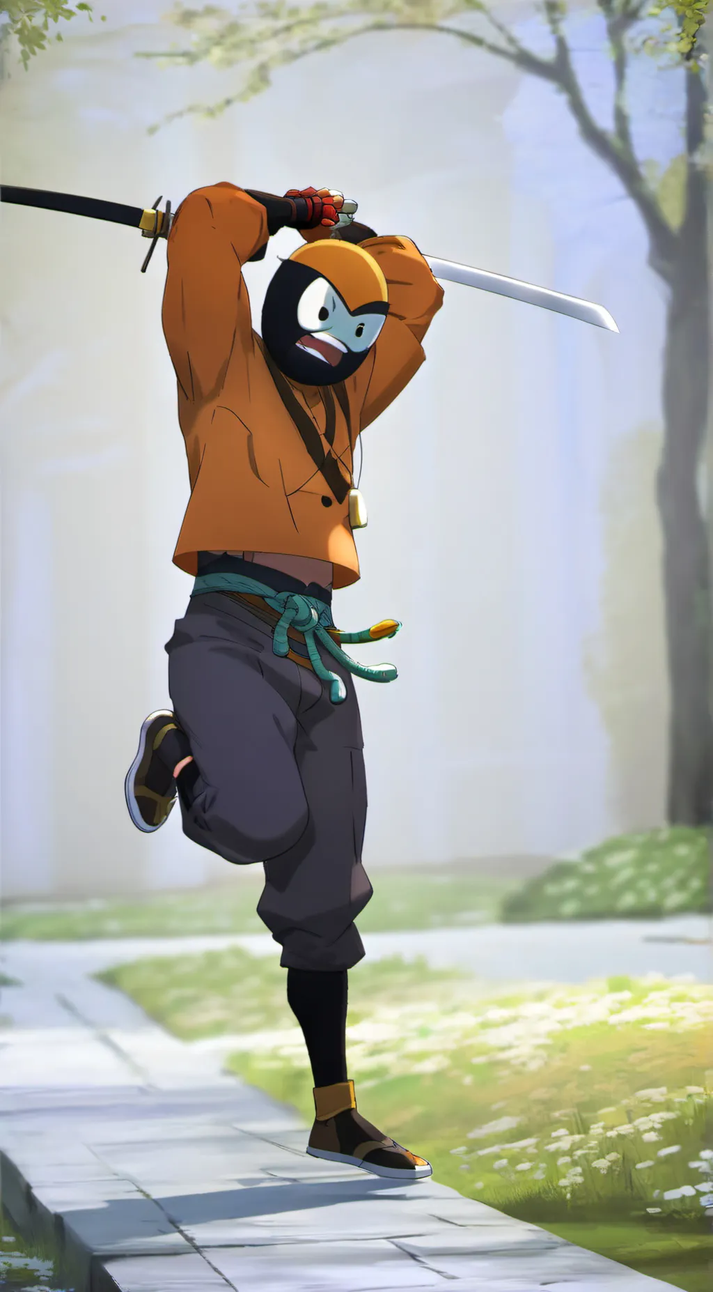 ai character: dog day background