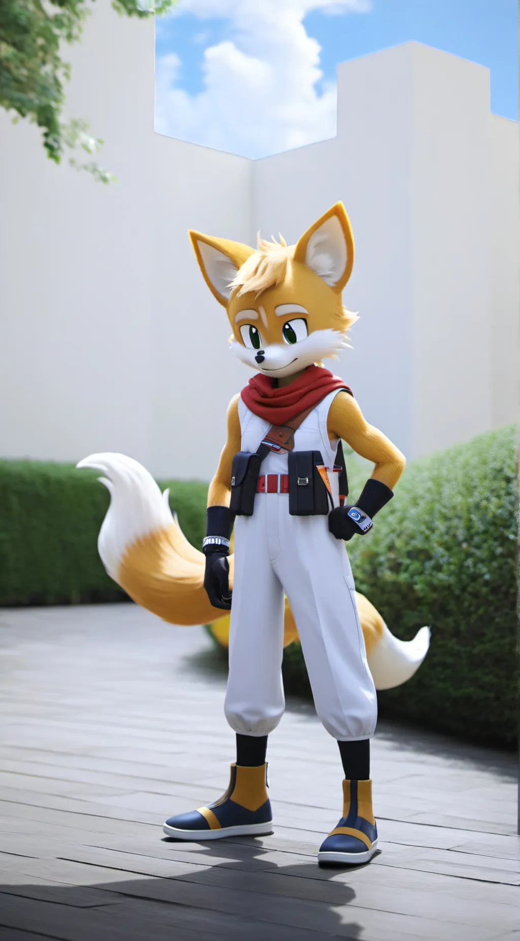 ai character: Tails  background