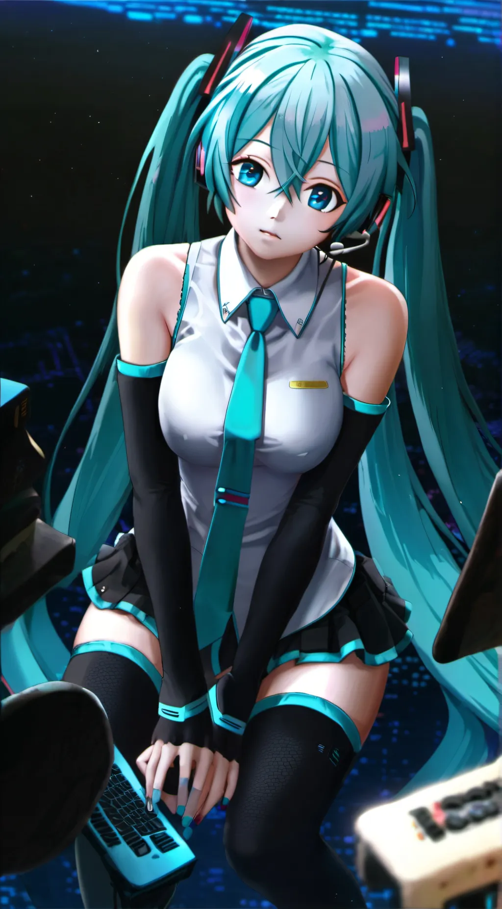ai character: Hadsune Miku background