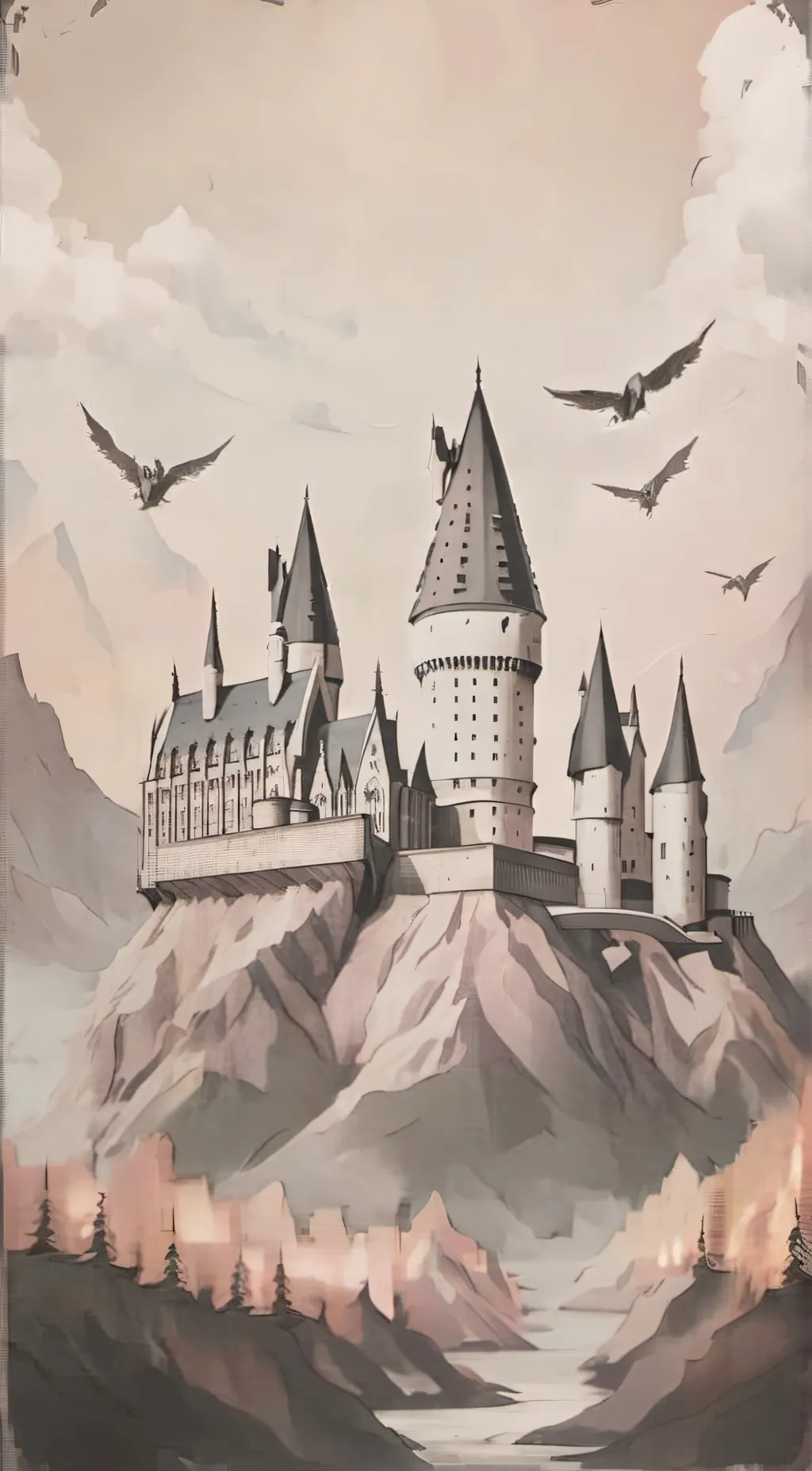 ai character: Hogwarts  background