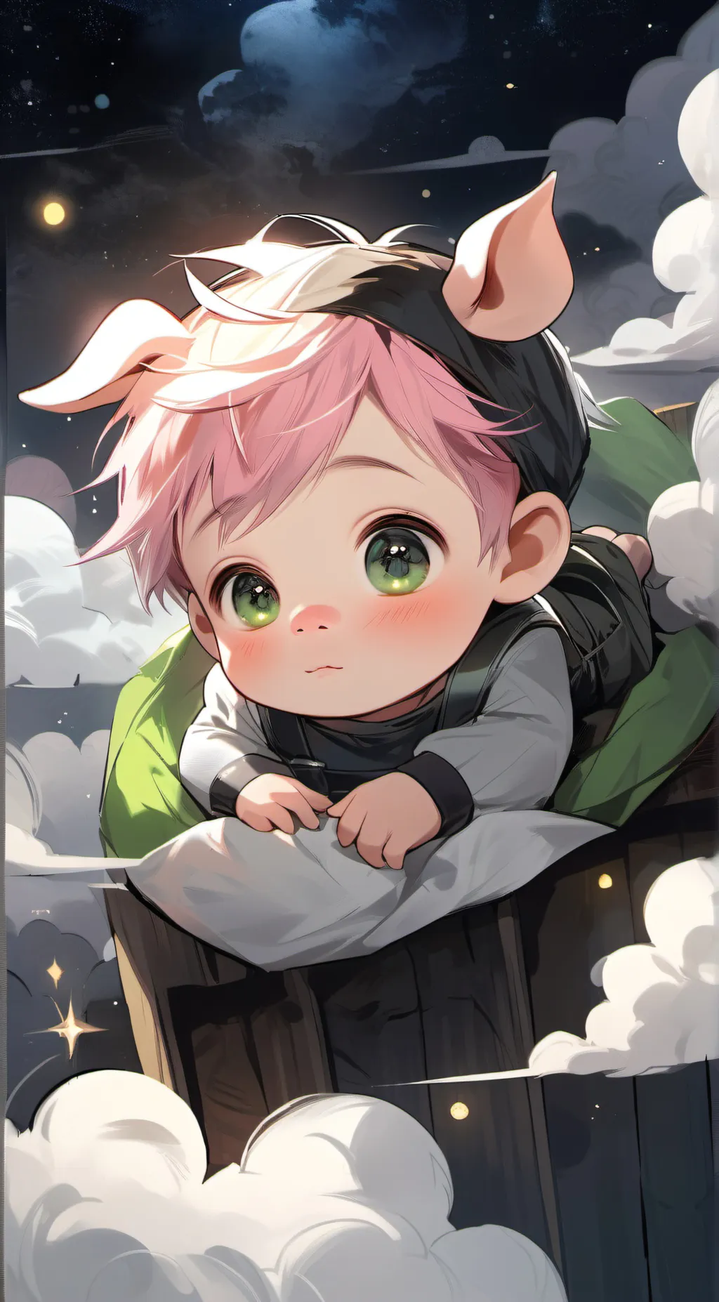 ai character: Baby Julian  background