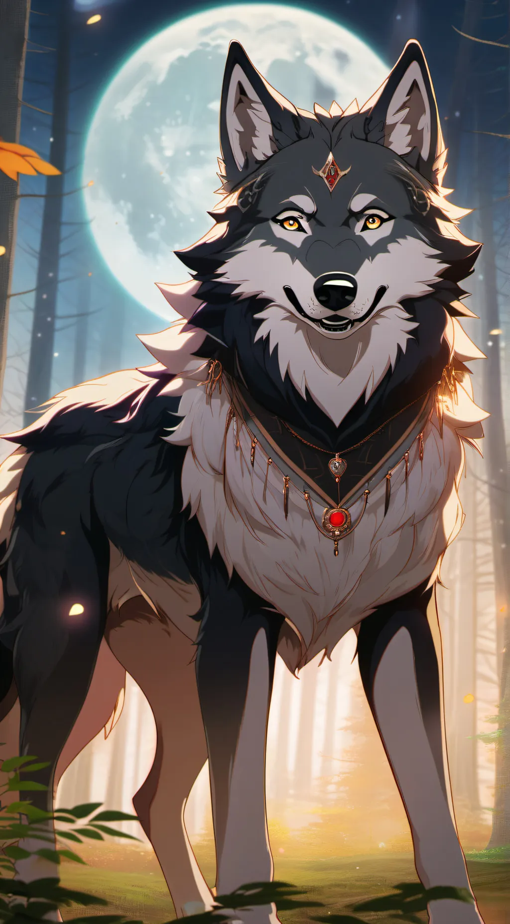 ai character: Moon🐾🌘 background