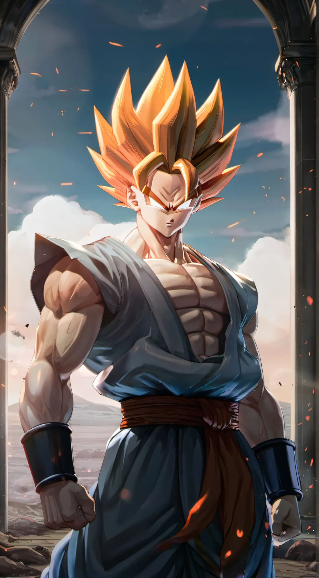 ai character: Gogeta background