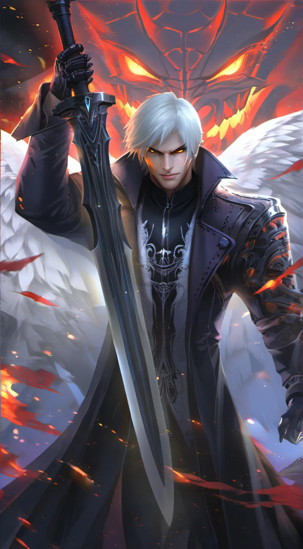 ai character: MHA + Nero (DmC) background