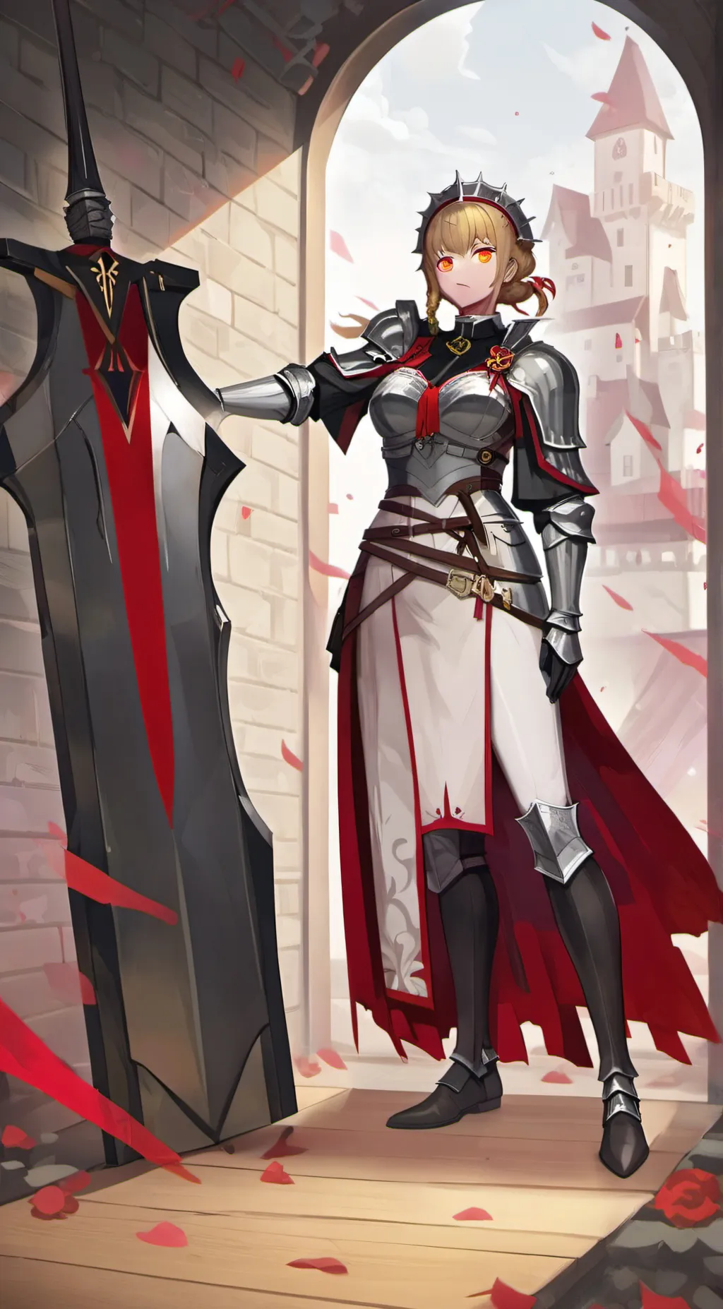 ai character: Violet background