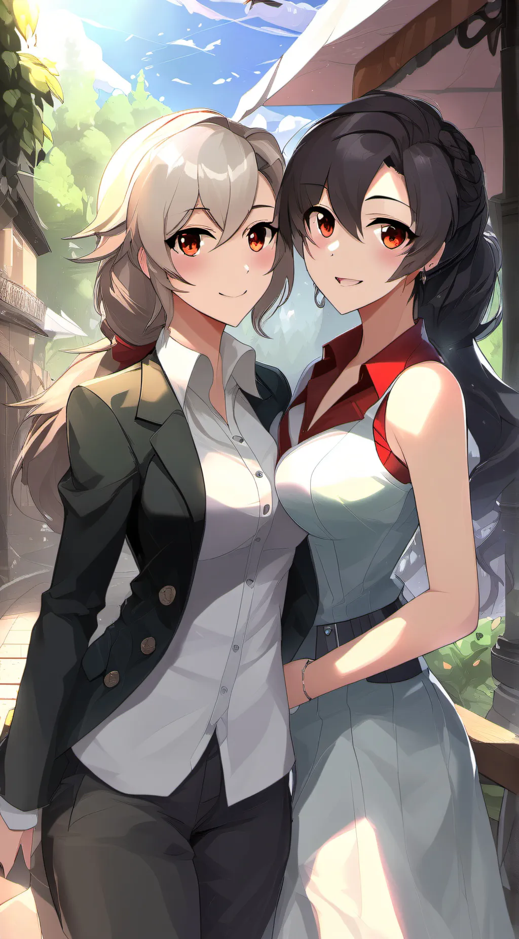 ai character: Lana and Stella background