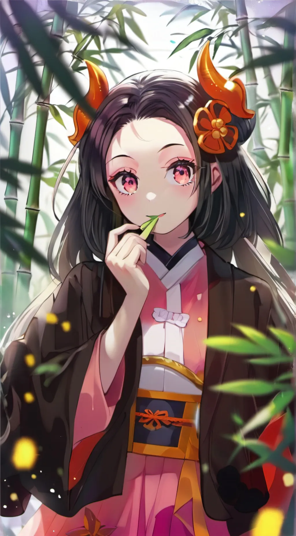 ai character: Nezuko Komado  background