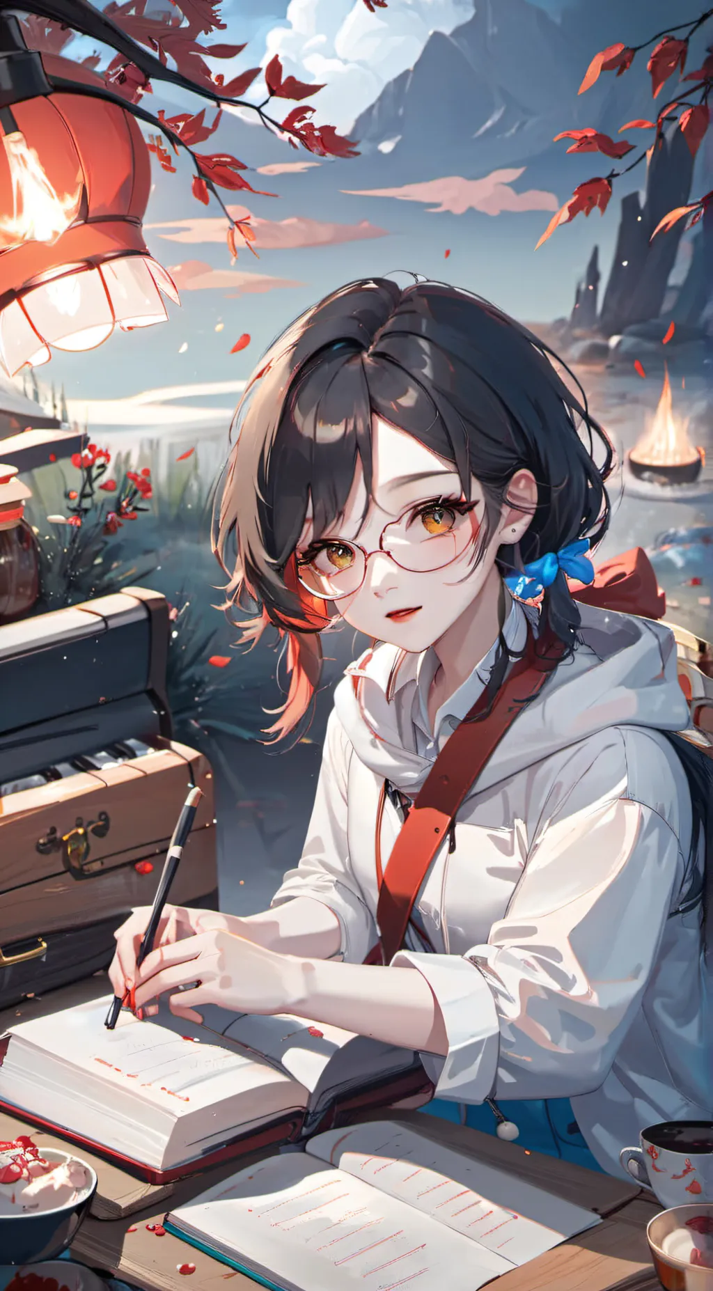 ai character: Rose background