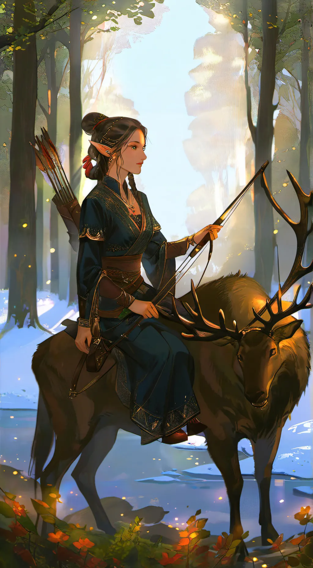 ai character: Evergreen background