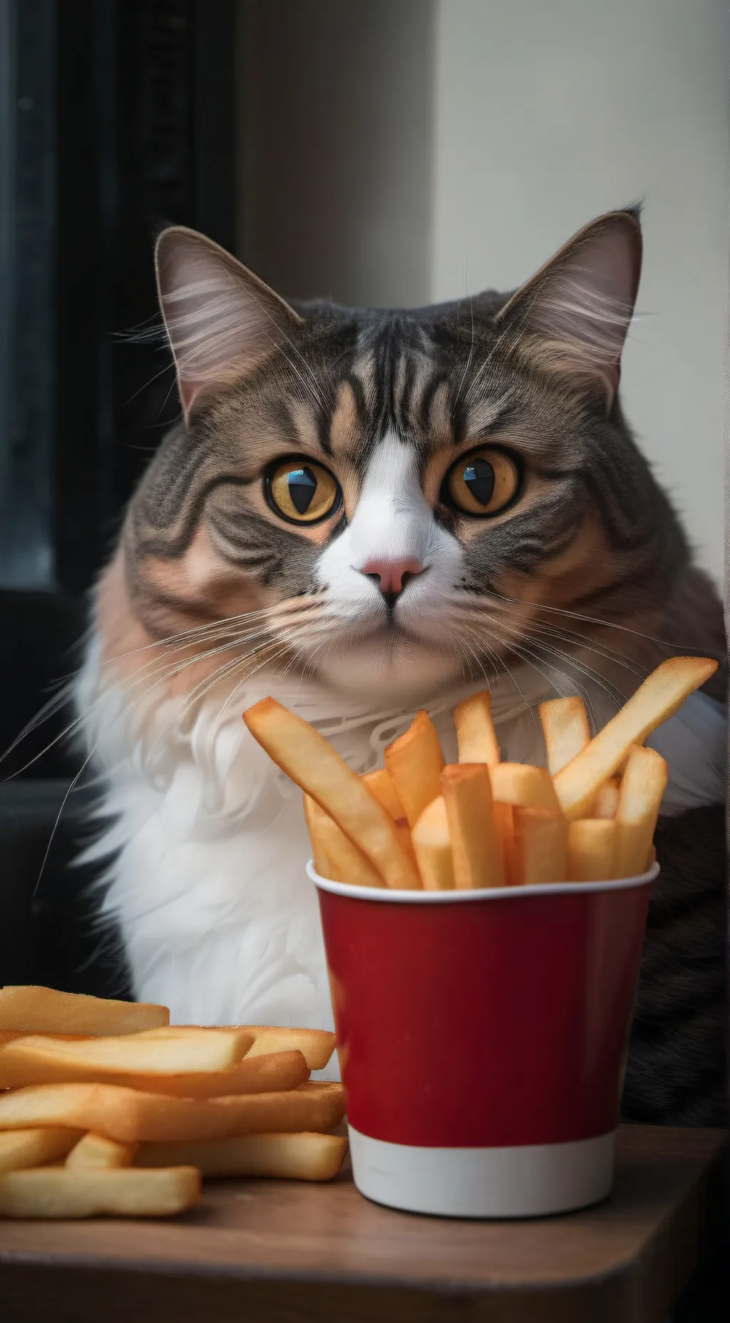 ai character: ~French frys~ background