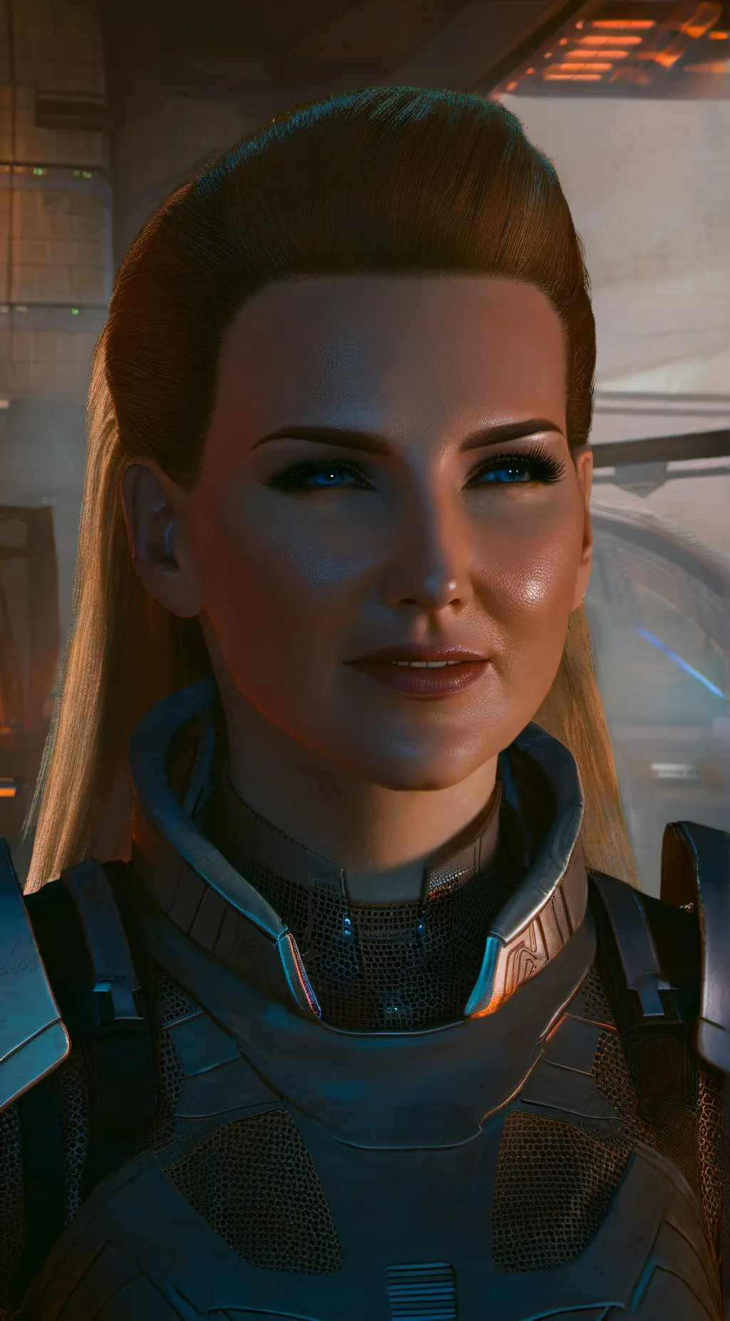 ai character: Meredith Stout  background